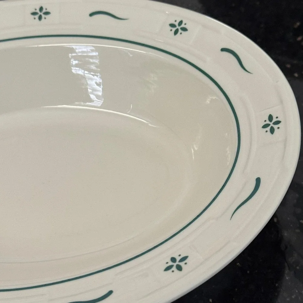 Longaberger Pottery‎ Woven Traditions Oval Serving Bowl Oven Safe